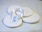 4x Ton Pflanzplatten rund weiß ca. 6cm mit Befestigung